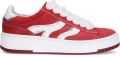 Sacha Dames Rode suède sneakers met witte details - Rood