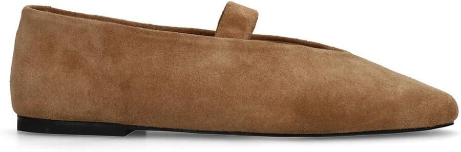 Sacha Dames Taupe suède ballerina's