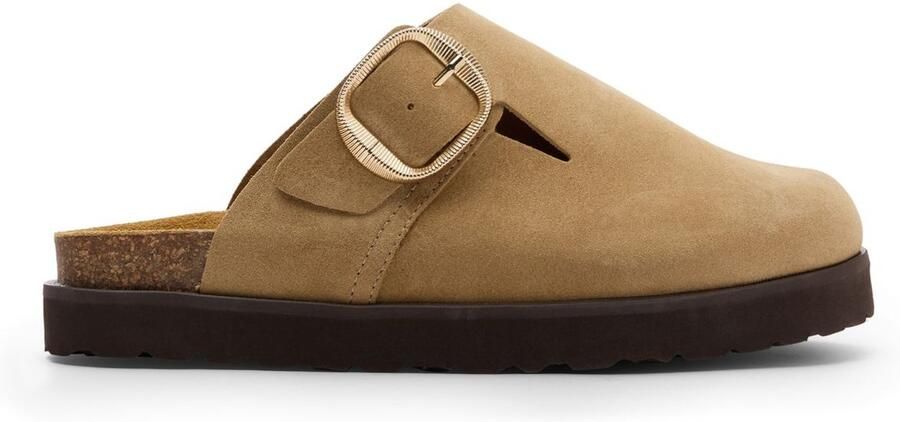 Sacha Dames Taupe suède clogs met gesp - Foto 4