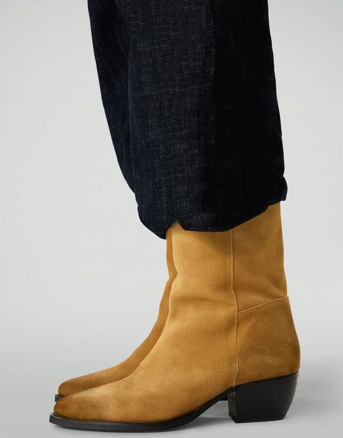 Sacha Dames Taupe suède enkellaarsjes met hak - Foto 2