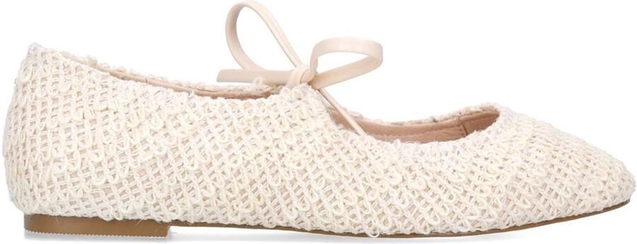 Sacha Dames Witte gevlochten ballerina's