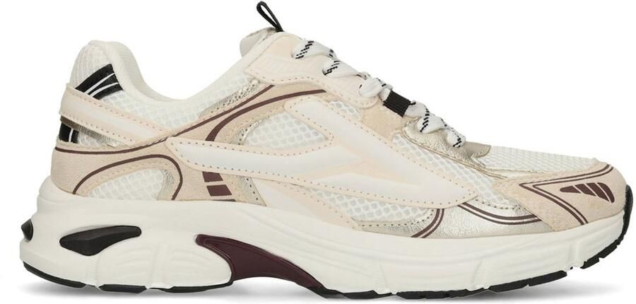 Sacha Dames Witte sneakers met zwarte details