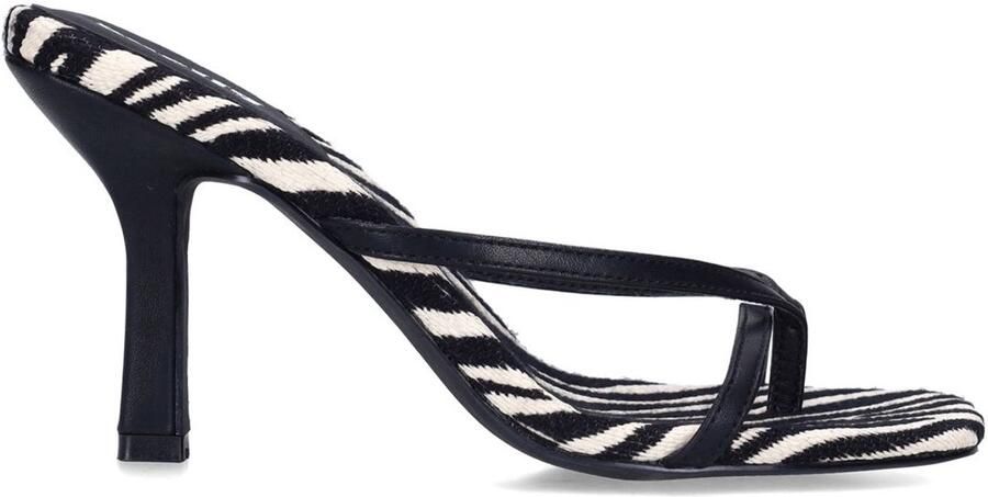 Sacha Dames Zebra print muiltjes met hak