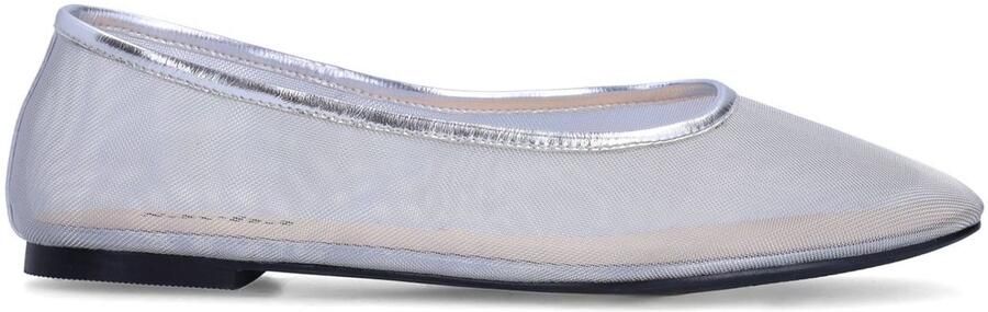 Sacha Dames Zilveren mesh ballerina's