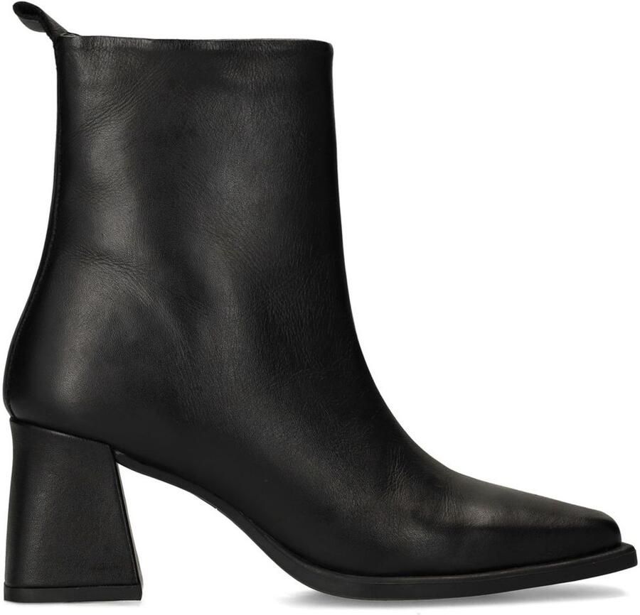 Sacha Dames Zwarte enkellaarsjes met blokhak