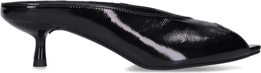 Sacha Dames Zwarte lak muiltjes met hak