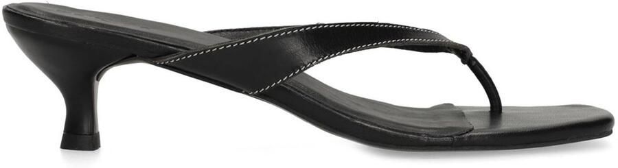 Sacha Dames Zwarte leren muiltjes met hak