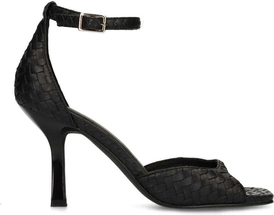 Sacha Dames Zwarte sandalen met hak