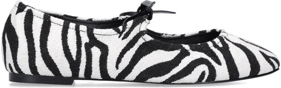 Sacha ballerina's met zebraprint zwart wit