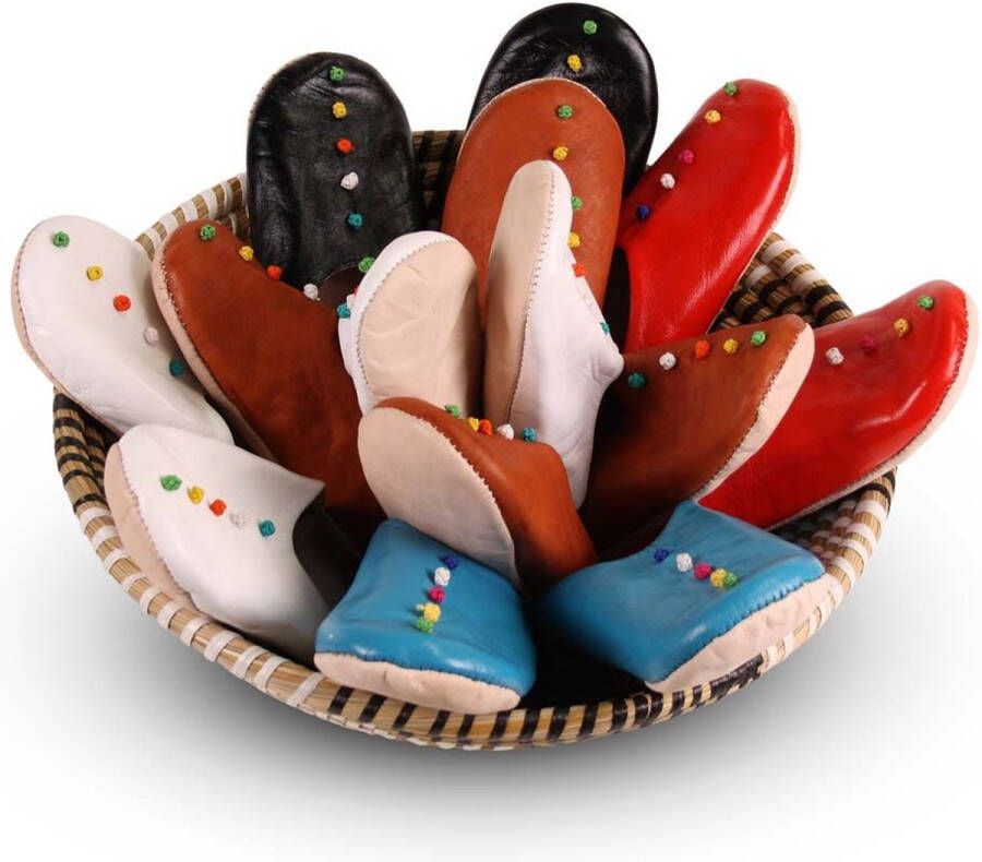 Safaary Marokkaanse Sloffen Pompons Zwart - Foto 3