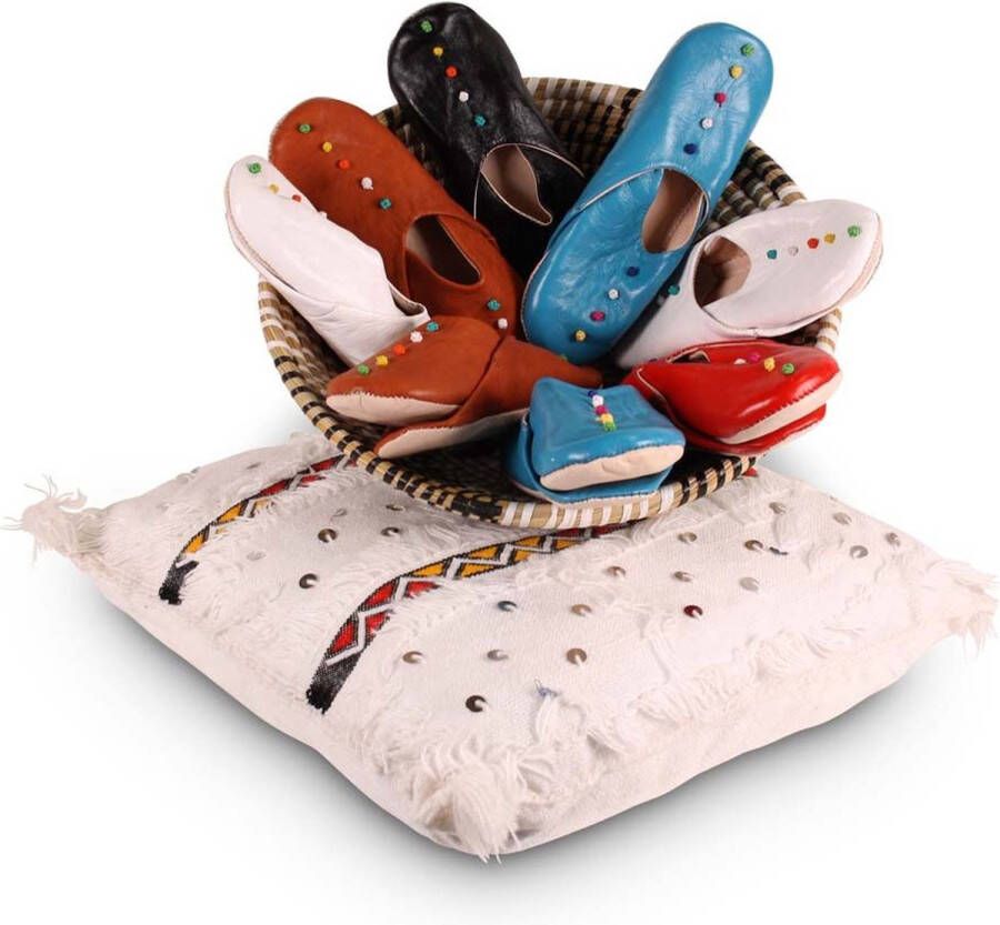 Safaary Marokkaanse Sloffen Pompons Zwart - Foto 2