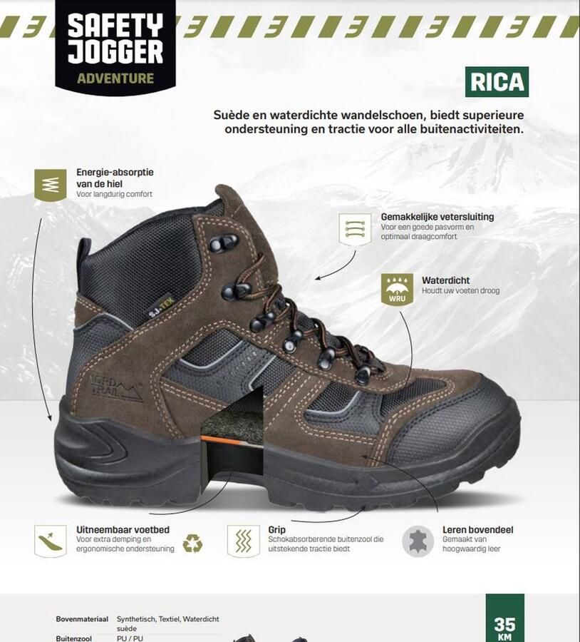 Safety jogger Waterdichte wandelschoen heren sneaker merk model Adventure - Foto 2