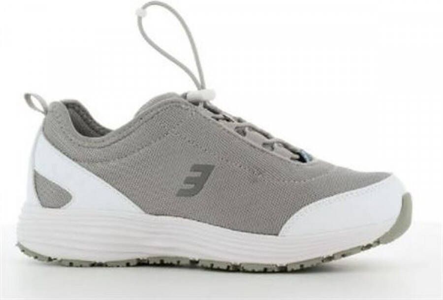 Safety Jogger Oxypas Maud OB Veterloos Sneaker SlipvastSRA Lichtgrijs –