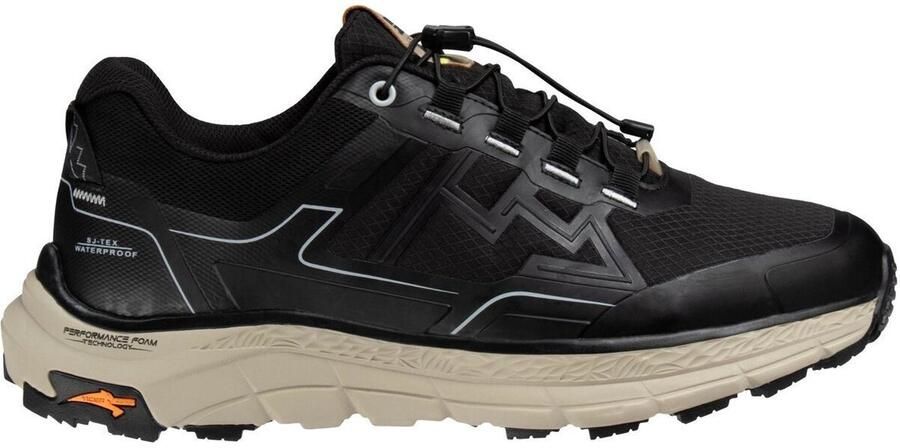 Safety jogger lage wandelschoenen heren Waterdichte hikingschoenen met extra grip Lichte ademende en waterproof trailschoenen voor lange wandelingen in de natuur Met snelsluitsysteem Zwart