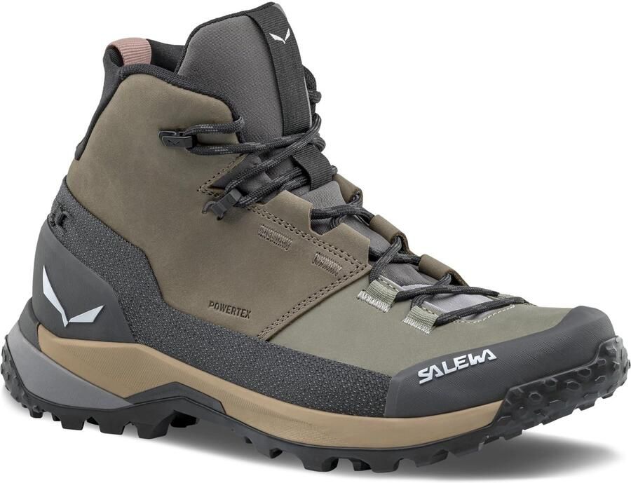 Salewa Women's Puez Leather Mid PTX Wandelschoenen grijs - Foto 2