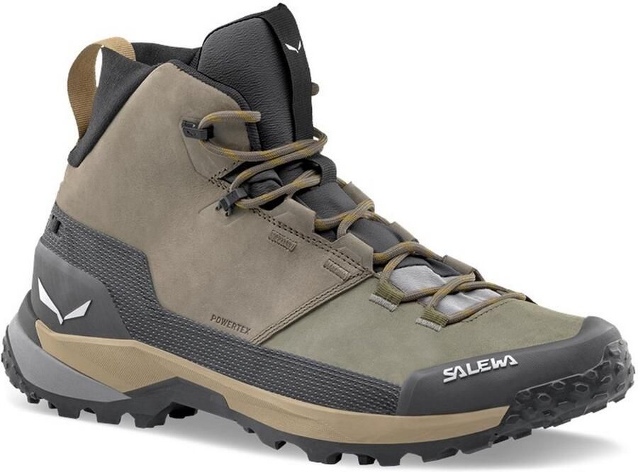 Salewa Puez Leather Mid PTX Wandelschoenen grijs