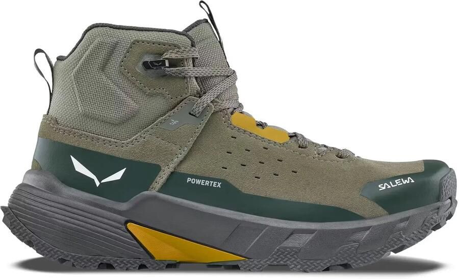 Salewa Pedroc 2 Leather Mid PTX Wandelschoenen grijs olijfgroen