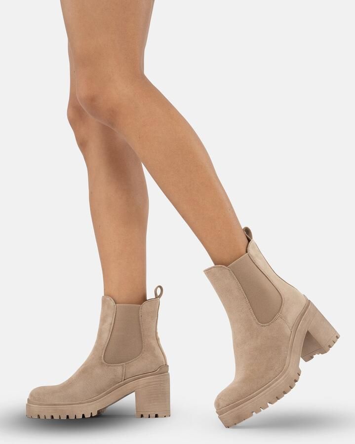 Elara Chelsea boots beige