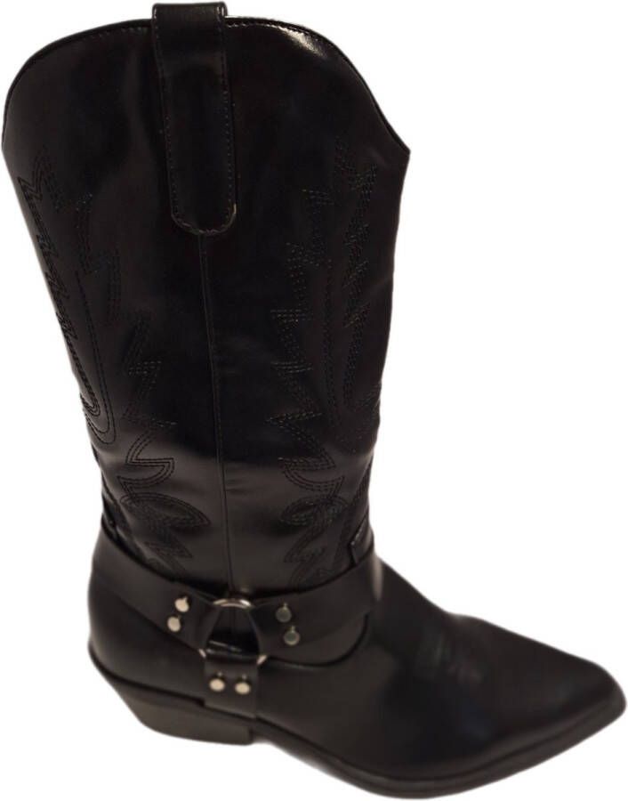 Salinyang BLACK LADY COWBOY BOOTS MET GESP IN