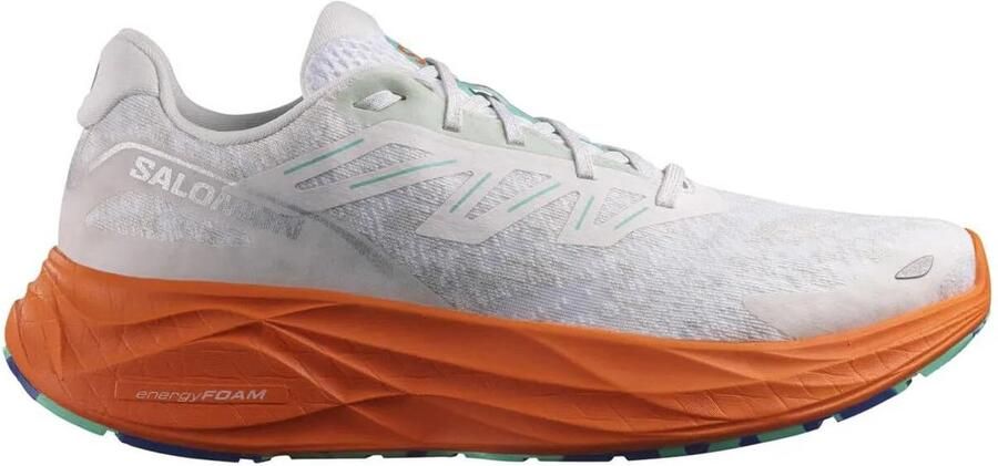 Salomon Aero Glide 2 Hardloopschoenen Dames Wit Cherry Tomato Electric Green 41 1 3
