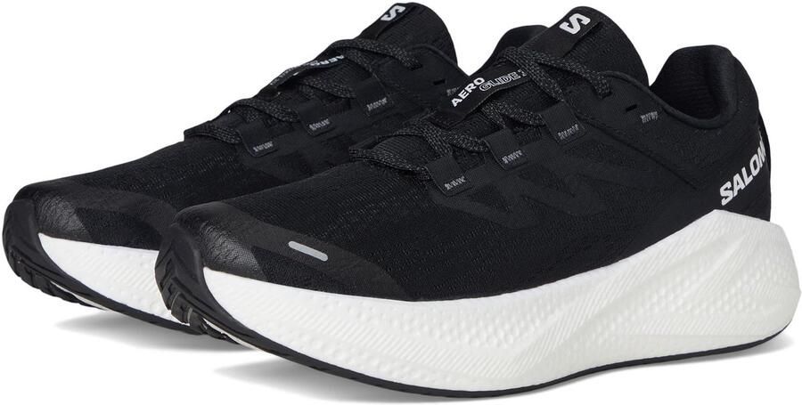 Salomon Aero Glide 3 Heren Hardloopschoen Zwart Wit Asfalt