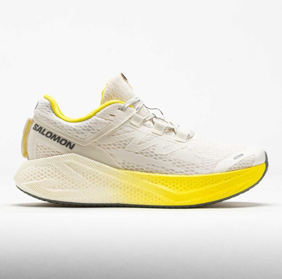 Salomon AERO GLIDE 3 Heren hardloopschoenen Vanilla Ice Blazing Yellow Sedona Sage