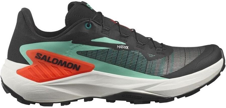 Salomon Genesis Heren Sneaker Zwart Electric Green Cherry Tomato 46 2 3