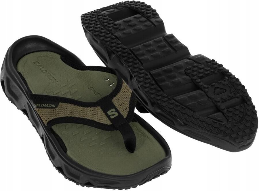 Salomon RX Break Heren Slippers Zwart Olijfgroen