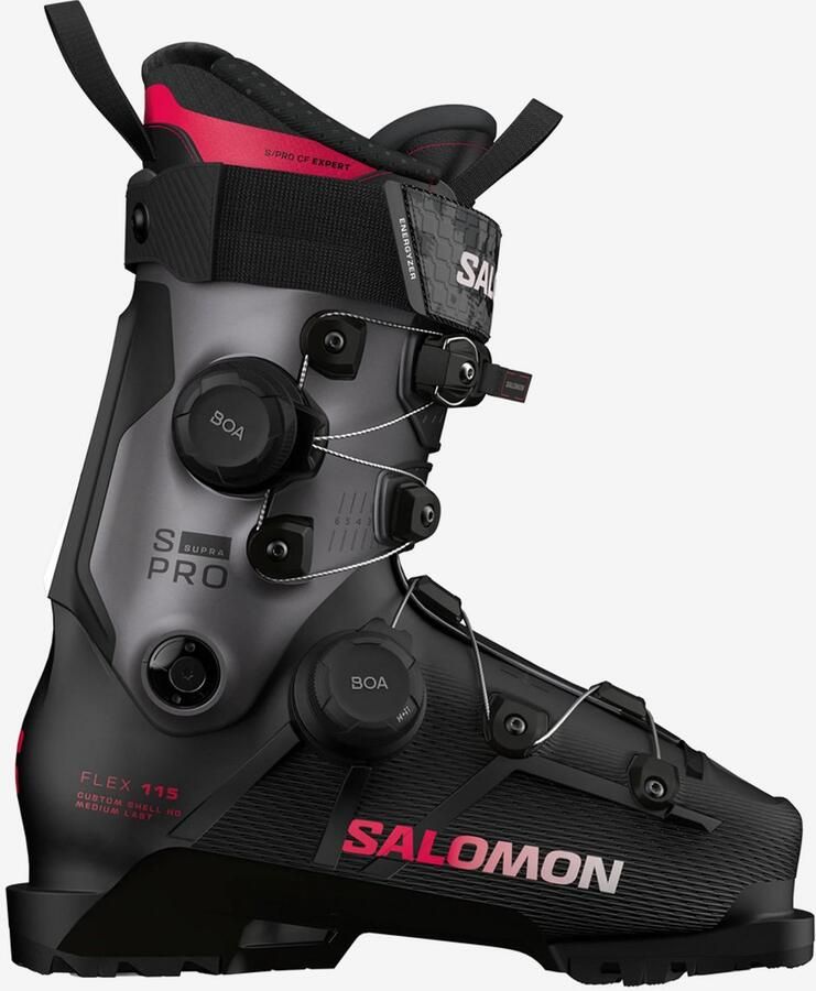 Salomon S PRO SUPRA DUAL BOA 115 Black Beluga Met. Raspberry