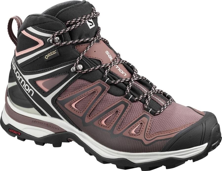Salomon X Ultra 3 Mid Gtx Wandelschoenen Dames Peppercorn Black Coral Almond