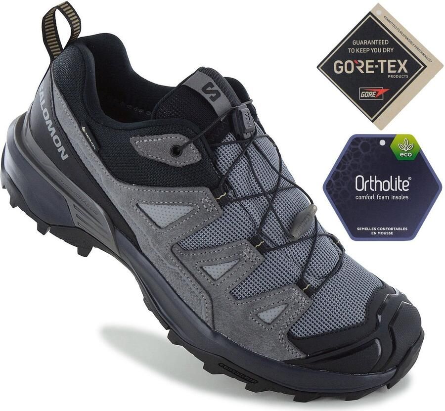 Salomon X ULTRA 360 Leather GORE-TEX Heren Wandelschoenen Trekking Schoenen Grijs - Foto 2