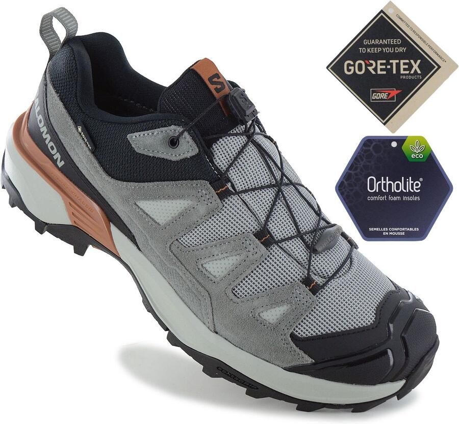 Salomon X ULTRA 360 Leather GTX GORE-TEX Heren Wandelschoenen Trekking Schoenen Grijs - Foto 2
