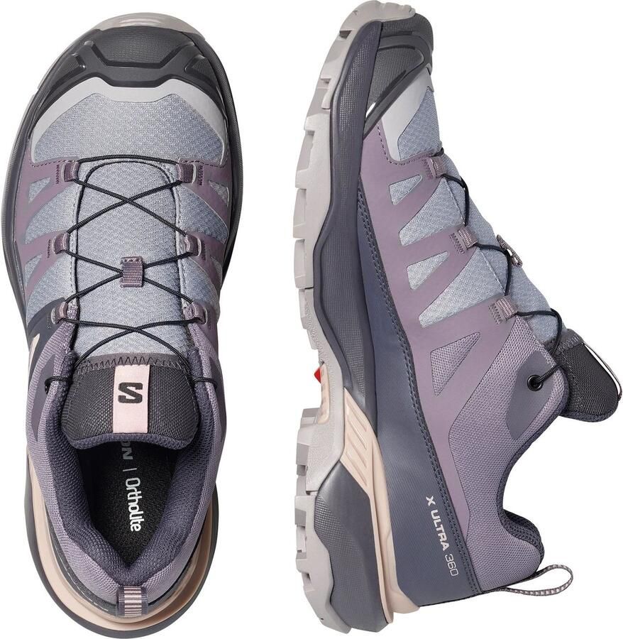 Salomon x ultra 360 w Lage wandelschoenen dames Grijslicht-Groen