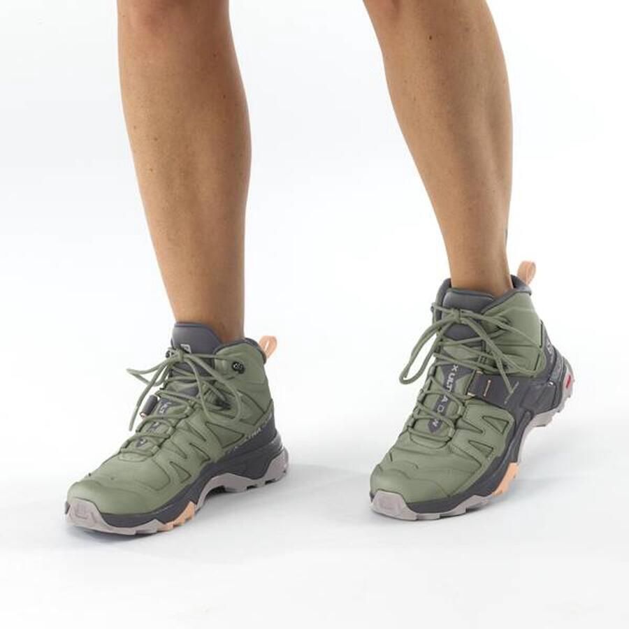 Salomon X Ultra 4 Mid Wandelschoenen GTX Oil Grn Magnet Alm Cr - Foto 2