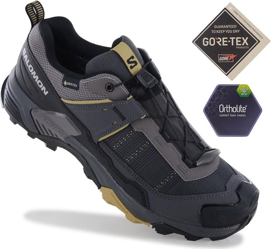 Salomon X ULTRA 5 GTX GORE-TEX Heren Wandelschoenen Trekking Schoenen Grijs
