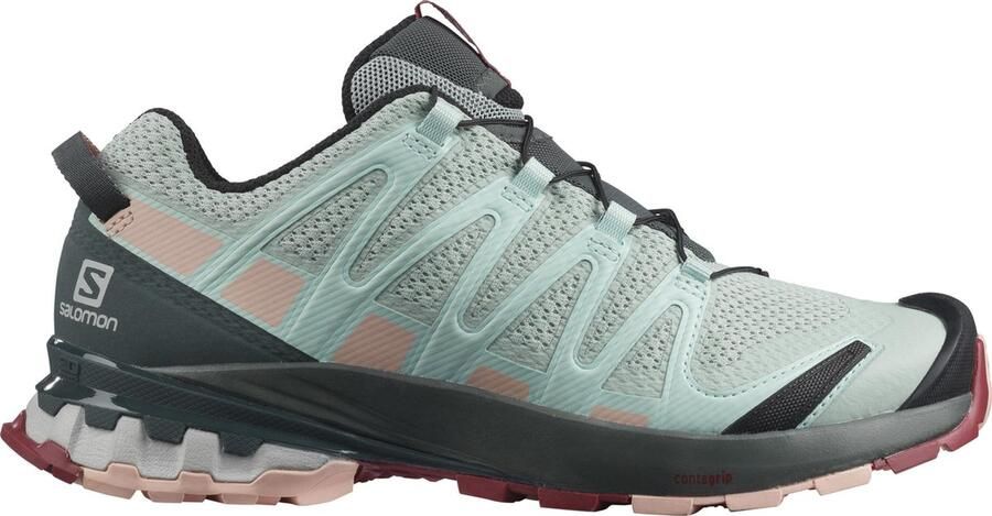Salomon XA PRO 3D v8 Wandelschoenen Dames Aqua Gray Urban Chi Tropical Peach