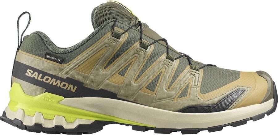 Salomon xa pro 3d v9 gore-tex Lage wandelschoenen heren Legergroen-Geel