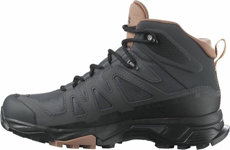 Salomon X Ultra 4 Mid Gtx W Dames Hoge Wandelschoen Ebony Mocha Mousse Almond Cream
