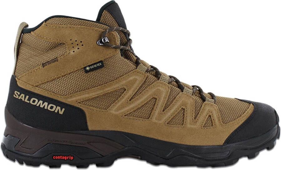 Salomon X Ward Leather Mid GTX GORE-TEX Heren Wandelschoenen Trekking Schoenen Bruin