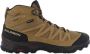 Salomon X Ward Leather Mid GTX GORE-TEX Heren Wandelschoenen Trekking Schoenen Bruin - Thumbnail 1