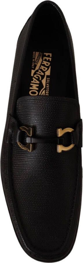 Salvatore Ferragamo Zwarte Kalfsleren Grandioso2 Herenschoenen Black Heren