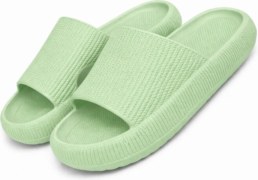San Marque Badslippers & Comfort Slippers Anti Slip Slippers EVA Badslippers Zwembad Slippers Strand Slippers Lichtgewicht Slippers Ergonomisch Voetbed Waterbestendige Slippers Douche Slippers Mint Groen