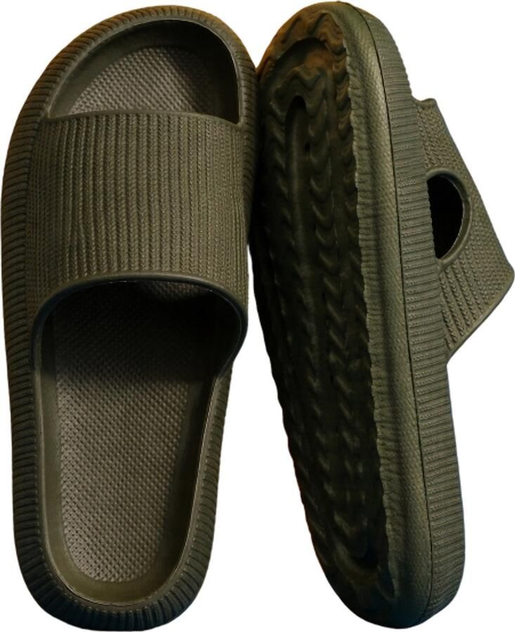 San Marque Badslippers & Donker Groen Comfort Slippers Anti Slip Slippers EVA Badslippers Zwembad Slippers Strand Slippers Lichtgewicht Slippers Ergonomisch Voetbed Waterbestendige Slippers Douche Slippers