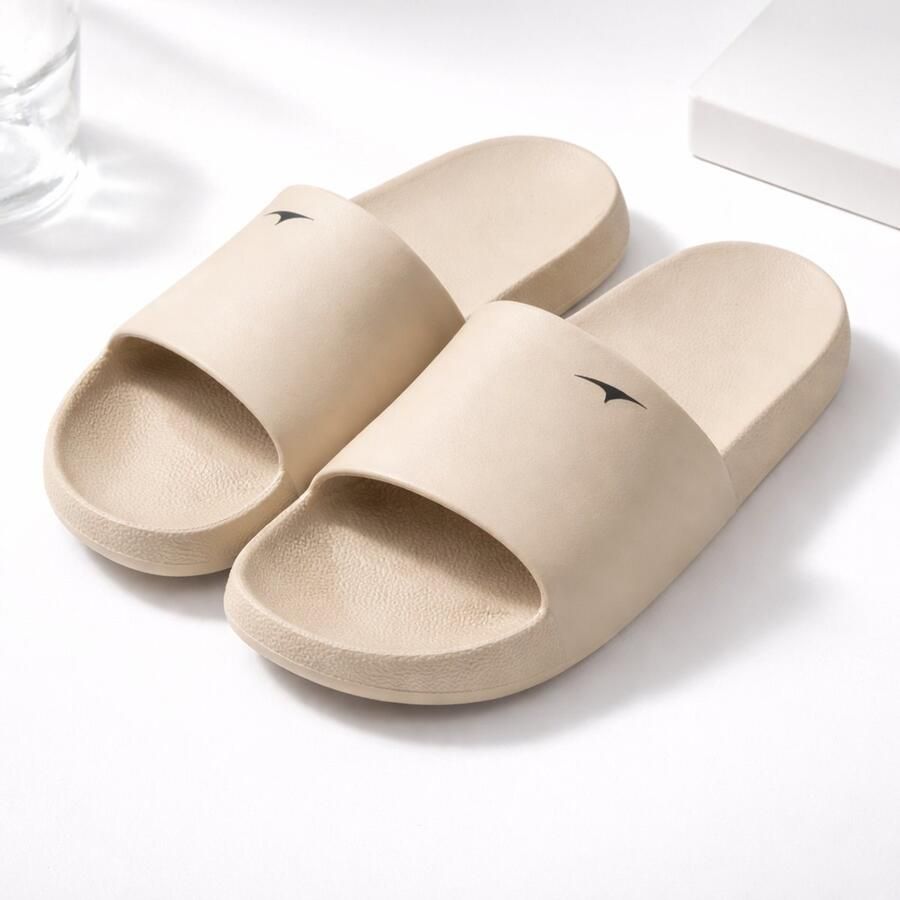 San Marque Badslippers & Slippers Volwassenen Unisex Comfort Slippers Anti Slip & Waterbestendige Slippers Strand Slippers Zwembad Slippers Lichtgewicht Slippers Ergonomisch Voetbed Sport Slippers Beige