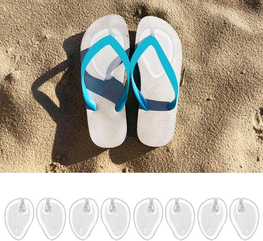 Sandaalkussens 4 Paar Siliconen Teenbeschermers Doorzichtige Inzetstukken Flip Flop Kussens Voetbescherming Comfortabel en Schokabsorberend