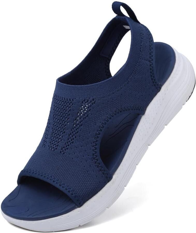 Sandalen met achterband wasbaar plateau voor dames