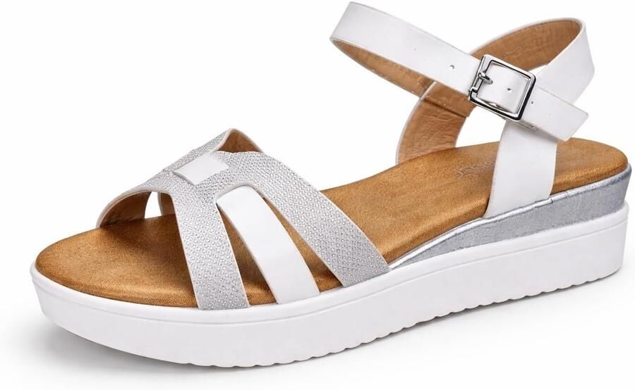 Sandalen met hak en glitters