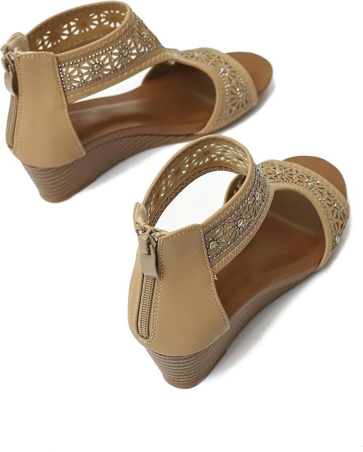Sandalen met hak open teen plateauzool