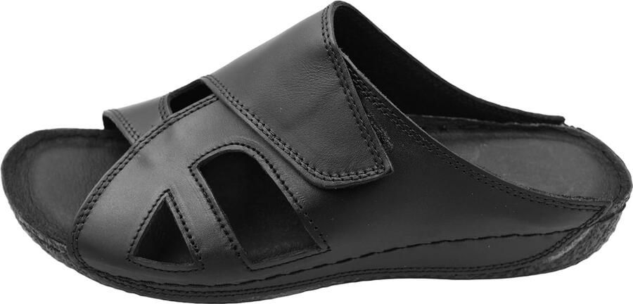 Sandalen voor dames met klittenband handgemaakte lederen pantoffels voor de zomer