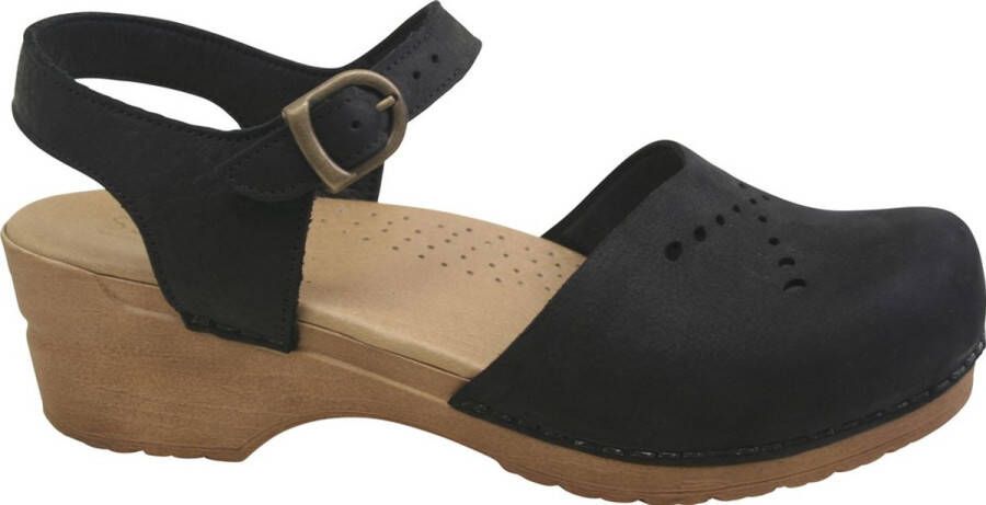Sanita Clogs Damen Sandale Original-Sella Sandal Black